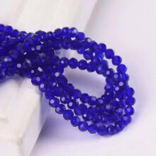 200pcs 4mm Round Ball 32 Facets Crystal Glass Loose Spacer Beads Lot Wholesale-Deep Blue