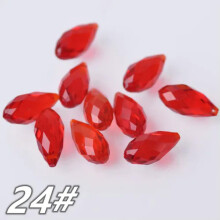 12x6mm 16x8mm 20x10mm 25x12mm Teardrop Faceted Crystal Glass Loose Pendant Beads-24# Red-20x10mm (10pcs)