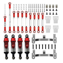 RC DIY Upgrade Kovová přední náprava Řídicí tyč Tlumič Pérování Montážní Sada Náhradní Díly Pro WPL C14C24CB05S C54RC