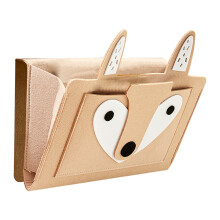 Sac de rangement suspendu à motif forêt pour table de chevet – Panier souple en polyester avec grande poche pour ordinateur portable, tablette,