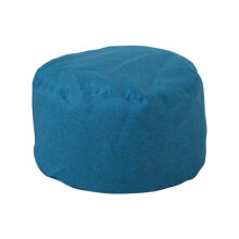 Unstuffed Foot Rest Ottoman Pouf Cover, Washable Round Pouf Cover 16.5" x 12.5" Floor Pouf for Living Room Bedroom Nursery Kids Room Home Decor Cover