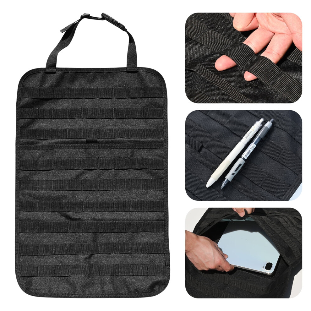 Universal Car Vehicle Seat Back Cover Organizer Tactical Panel Molle Storage Bag Protector 9028731973012