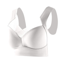 Full Bust No Underwire Bra, Seamless Design with Side Support Panels, Perfect for Large Cup Sizes & Smooth Look White 42