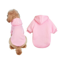 Hundehættetrøjer - Fleeceforet efterårshvalpesweatshirt med blød og varm sweater til vinteren, hættetrøjer til små, mellemstore hunde og katte