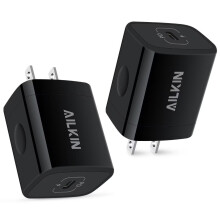 Usb c block,USB C Wall Charger Block,2PACK PD 20W USB C Wall Charger Power Delivery Fast Charging for Android Type C Charger Block,Dark Black
