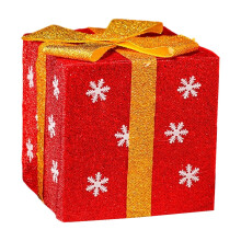Décorations de boîtes cadeaux de Noël, boîtes cadeaux avec rubans décoratifs pour sapin de Noël, jardin, maison, décoration de fête