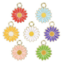 20 Pcs Fashion Flower Pendant Charm Dangle Sweet Little Pendant Keychain Necklace Jewelry Accessories