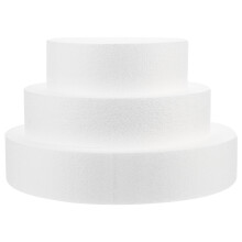 3 Pcs Faux Wedding Cake Tiers Cake Rounds Cake Decorating USA PORTABLE