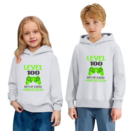 Φούτερ με κουκούλα 100Days Of School για αγόρια και κορίτσια, παιδικό casual φούτερ με