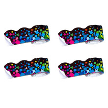 4 Roll 59 Feet Self Adhesive Bulletin Board Borders, Scalloped Confetti Border Trim Sticker for School Classroom Decor