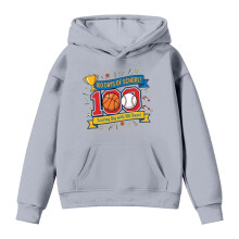 100Days Of School Hettegensere Barn Gutt Jente Langermede T-skjorter 100. skoledag Genser med bokstavtrykk og lommer 2-13 år Stilige topper