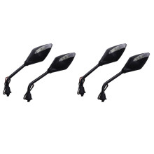 2 Par Universal Motocicleta LED Señales de 5 Colores Disponibles Espejos Retrovisores de la Motocicleta Scooter Indicador Espejo de la