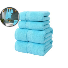 4-Piece Soft Absorbent Towel Set – 2 Bath Towels + 2 Hand Towels – Bathroom Towel Set for Home, Spa, Beach – Ultra-Soft, Quick-Drying, Durable