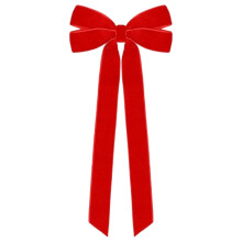 Velvet Decorative Bows, 17.7x7.9 Inch Premium Velvet Fabric Bows for Wreaths, Windows, Walls and Fences, Indoor Outdoor Holiday Decor