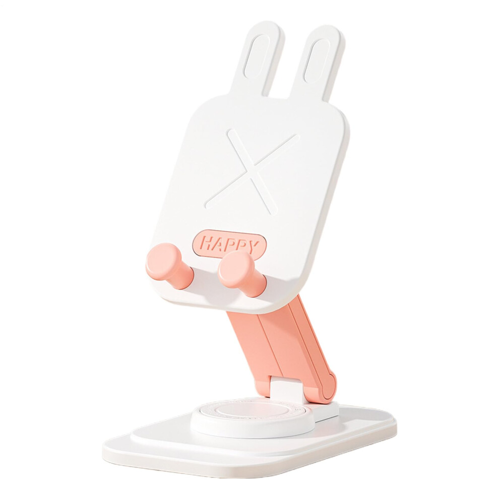 Foldable Rabbit Phone Stand 360 Rotating Holder Stable Desk Cradle For Bedside And Travel White 9771547562337
