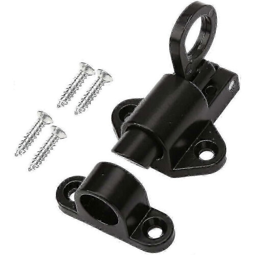 4 Pack Black Aluminum Alloy Security Automatic Window Gate Lock Spring Load Bolt Latch
