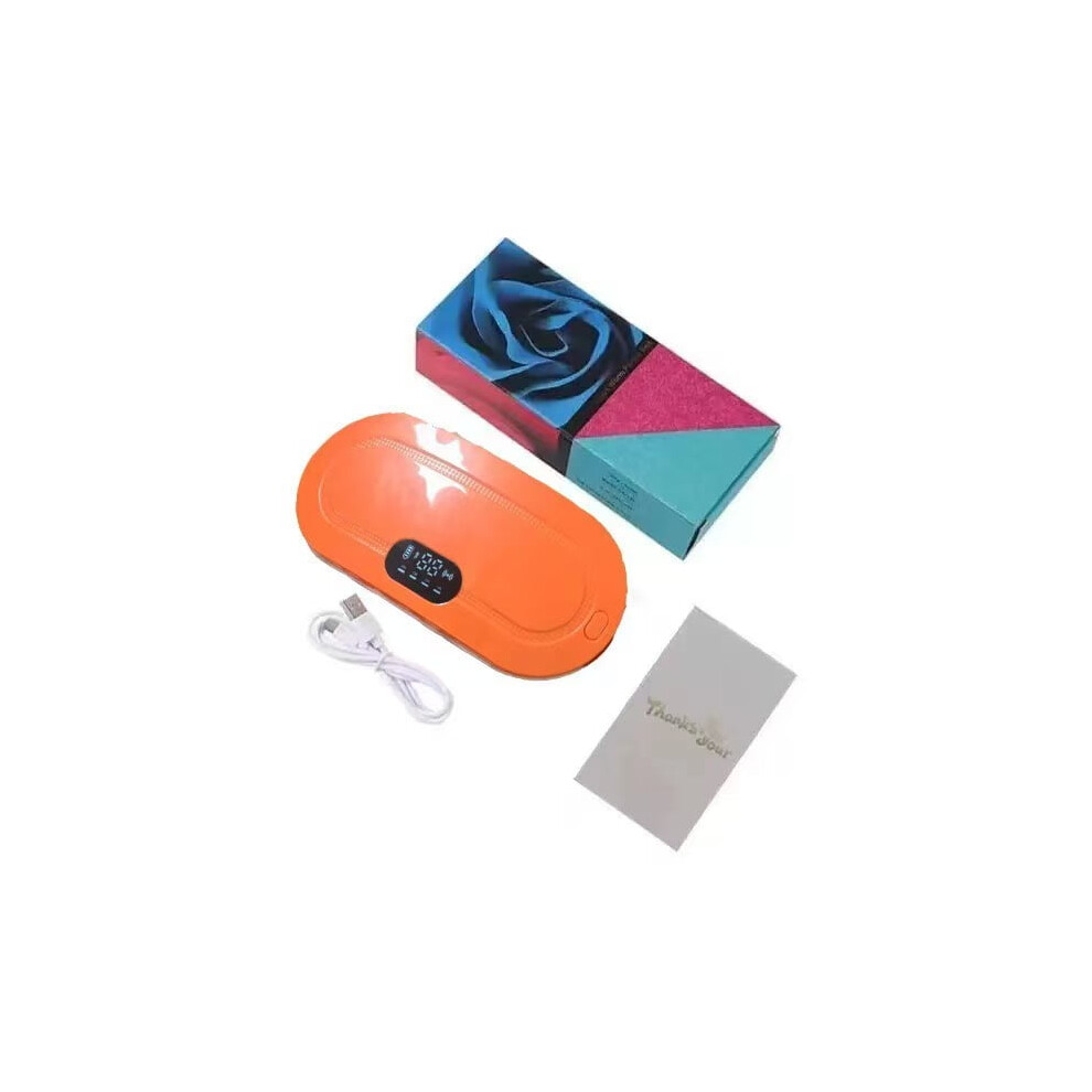 Orange Cordless Heated Massage Belt, 3 Temp Levels, Portable & Wearable For Relaxation & Comfort Â Box Version