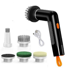 (Black) Cordless Electric Spin Scrubber Handheld Electric Cleaning Brush for Bathroom Kitchen, Multi-Surface Cleaning for Tiles Grout Stovetops