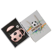 Funny Football Shape Drinking Mug 14oz Ceramic-Pink gift box