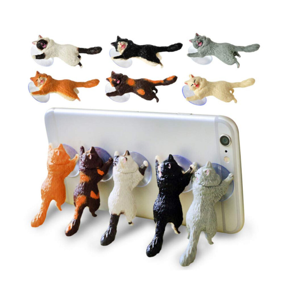 Cute Cartoon Cat Phone Stand With Stable Suction Base, Universal Smartphone Holder For Desktop 9092120191080