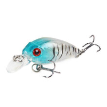 (6)Fishing Lure, 2 Pcs Plastic Hard Bait Fishing Hooks 3D Artificial Fish Lures, Wobbler Artificial Bait Lures 4.5cm