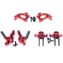RC Car Aluminum Upgrade Parts for Arrma Mojave Kraton Outcast 4S BLX, CNC Precision Steering Knuckle Hub Set Red