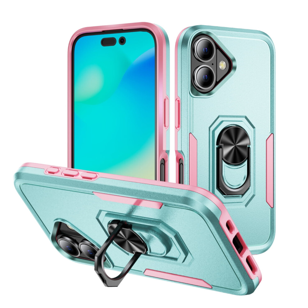 Iphone 16 Plus Case Â Dual-Layer, Waterproof, Shockproof, 360 Rotating Ring Kickstand, Magnet Car Mount Compatible 9365509201282