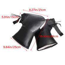 Wasserdichte Motorrad-Handschuhe für Griffe, Unisex-Winterhandschuhe Schwarz