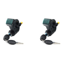 2X E-Bike Lgnition Lock Key Thumb Throttle Voltmeter Digital Voltage Display 3Pin for M4 M365