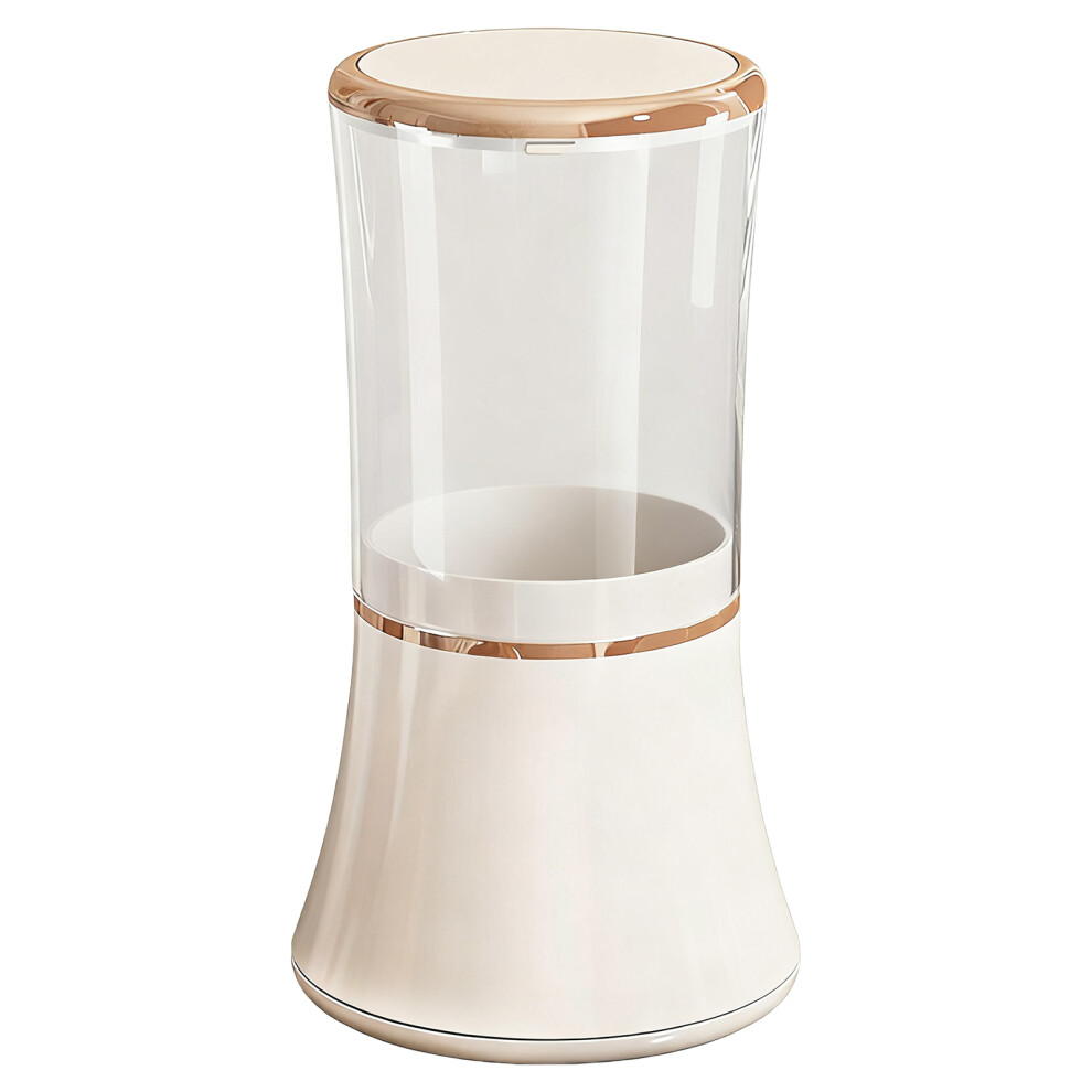 Creation-3C (White Gold, 13*13*23.5Cm) 360 Rotating Makeup Brush Organizer - Dustproof Abs/Pet