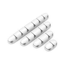 (White) 4 Packs Cable Clips Cord Organizer Desktop Cable Organizer Desk Cable Clip For Home Office