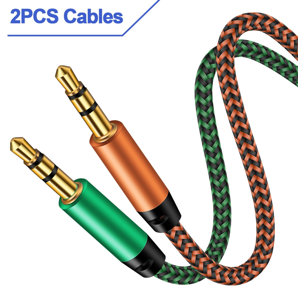 Aux Cord Cables, 3.5Mm Male-To-Male Stereo Jack Cable Compatible With Iphone Adapter Â For Car, Headphones & Earbuds 9028731258683