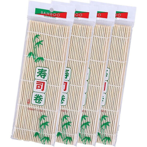 Bamboo Sushi Rolling Mat, 9.5x9.5 Inch, 4 PCS Set