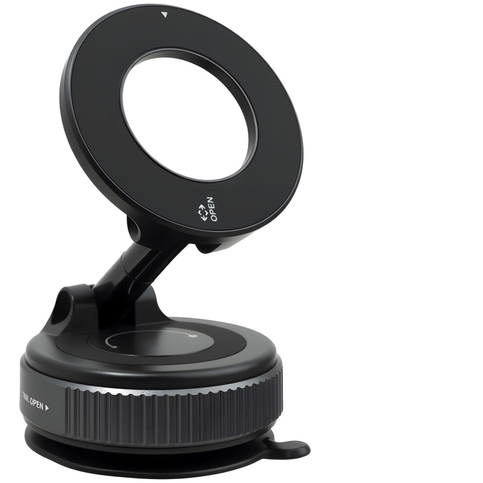 Car Phone Mount For Magsafe With Vacuum Magnetic Lock, 360 Adjustable Arm, Strong Suction For Iphone And Android 9771547568186