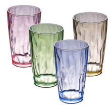 16 oz Clear Acrylic Tumblers – Stackable, Easy-Clean Drinking Cups for Indoor/Outdoor, Poolside Parties – Compatible with Standard Cup Holders