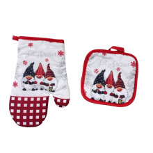 Insulation, kitchen, high temperature resistance, anti scalding, oven, microwave, printed glove /2 PCS