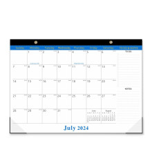 Calendario da scrivania di 18 mesi 2024-2025 (luglio 2024-dicembre 2025), 42,75 x 31,9 cm, ampio layout mensile, pratico complemento d'arredo per la