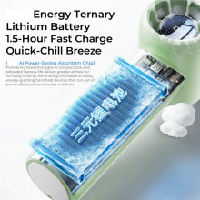 17000 RPM Turbine Fan Handheld Fan Portable Cooler Fans USB Rechargeable 9M/S Electric Fan  Air Conditioner B