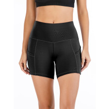 FANNYC Activewear Lounge Shorts til kvinder Yoga Shorts Dame Afslappet Sommer Strandshorts Løbejogger Tekstureret Ruched Sportstøj