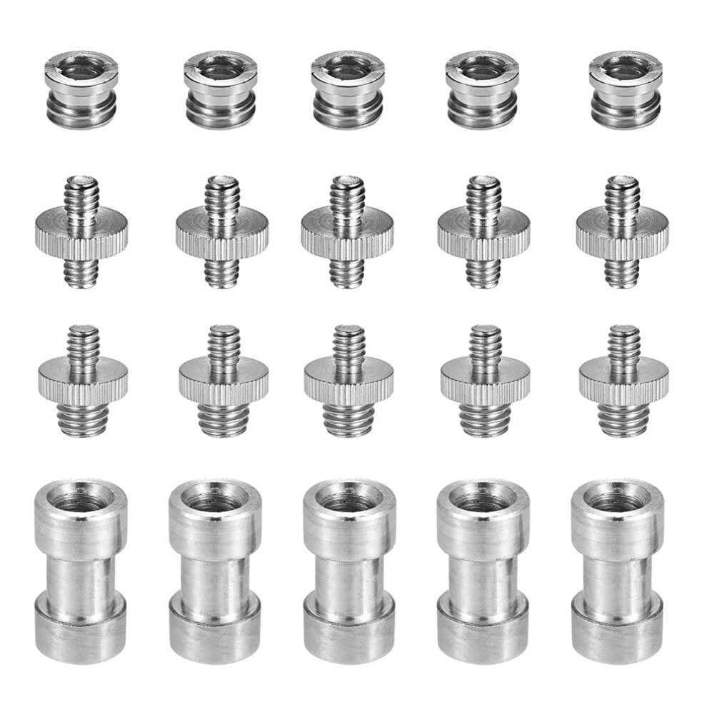 1/4"-20 To 3/8"-16 Threaded Screw Adapter Bushing For Camera Tripod, Monopod, Ballhead, Flash Stand, Shoulder Rig 9028731030036