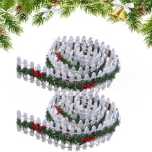 2pcs 35" White Christmas Village Fence, Mini Picket Fence for Xmas Decor – Compatible with Most Village Sets