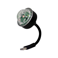 Lampa Liathróid Dioscó RGB LED Cumhachtaithe ag USB Criostal Rothlach 360