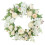 White Peony Embroidered Wreath 16 inch 1