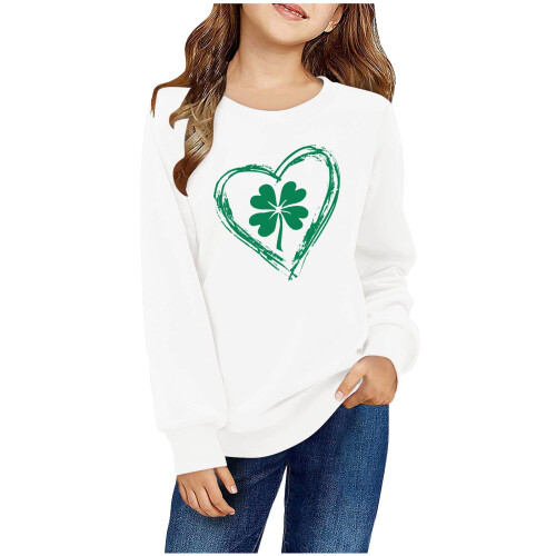 Πουλόβερ Kawaii Happy St. Patrick's Day για παιδιά, με μακριά μανίκια και λαιμόκοψη, κανονική