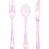 Roze glitter plastic bestekset 150 stuks 1