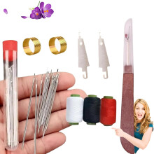 Big Eye Steel Sewing Needles Kit, 34 Pcs Stainless Steel Hand Sewing Needles
