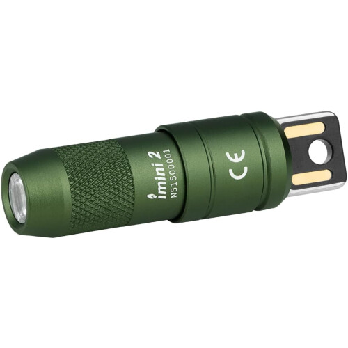 IMINI EDC Rechargeable Keychain Flashlight 50 Lumens OD