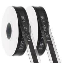 Cinta negra de 2.5 cm x 49 yardas/rollo (2 rollos) – Ideal para fiestas, bodas, envoltorios de regalos, globos, costura y decoración floral DIY.