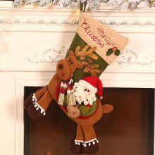 22" Christmas Stockings – Deer & Snowman 3D Felt Hanging Stockings for Kids, Compatible with Xmas Tree & Mantel