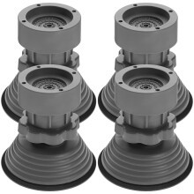 Trillingsdempende voetjes voor wasmachine en droger (4 stuks, grijs, kunststof)